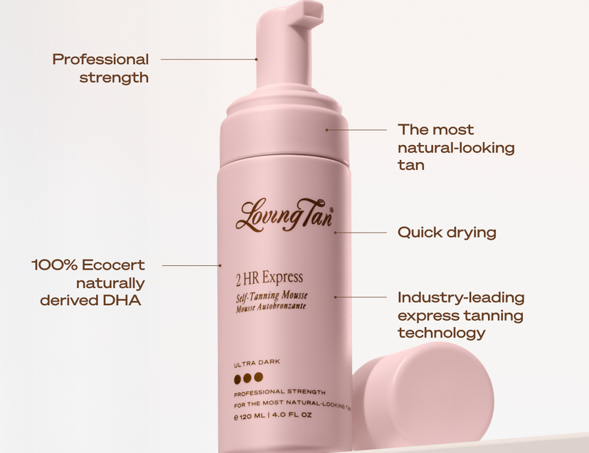 FAQ Banner of 2 HR Express Self-Tanning Mousse Ultra Dark